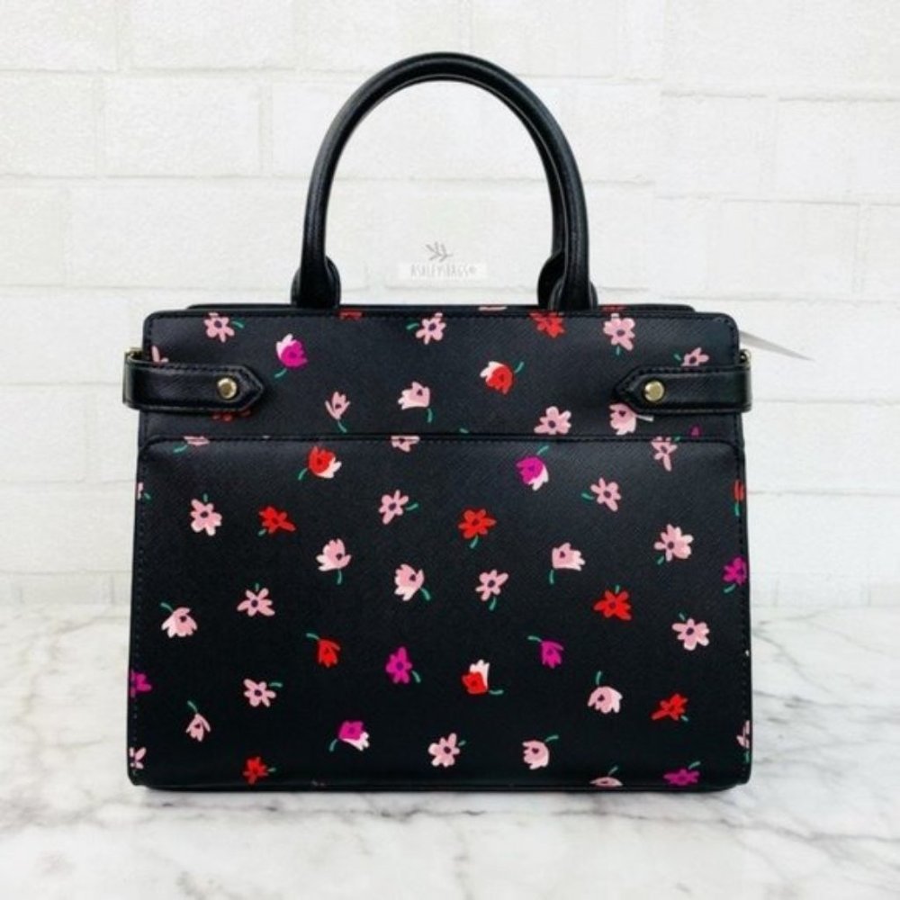 Kate Spade Ditsy Buds Floral Medium Satchel Crossbody - Picture 2 of 8